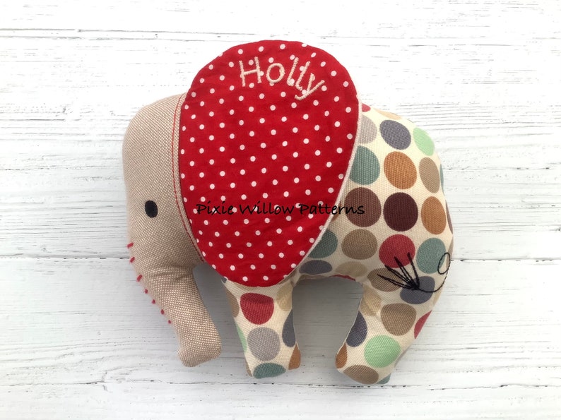 ITH Elephant Stuffie Design. in the Hoop Elephant Pattern for | Etsy