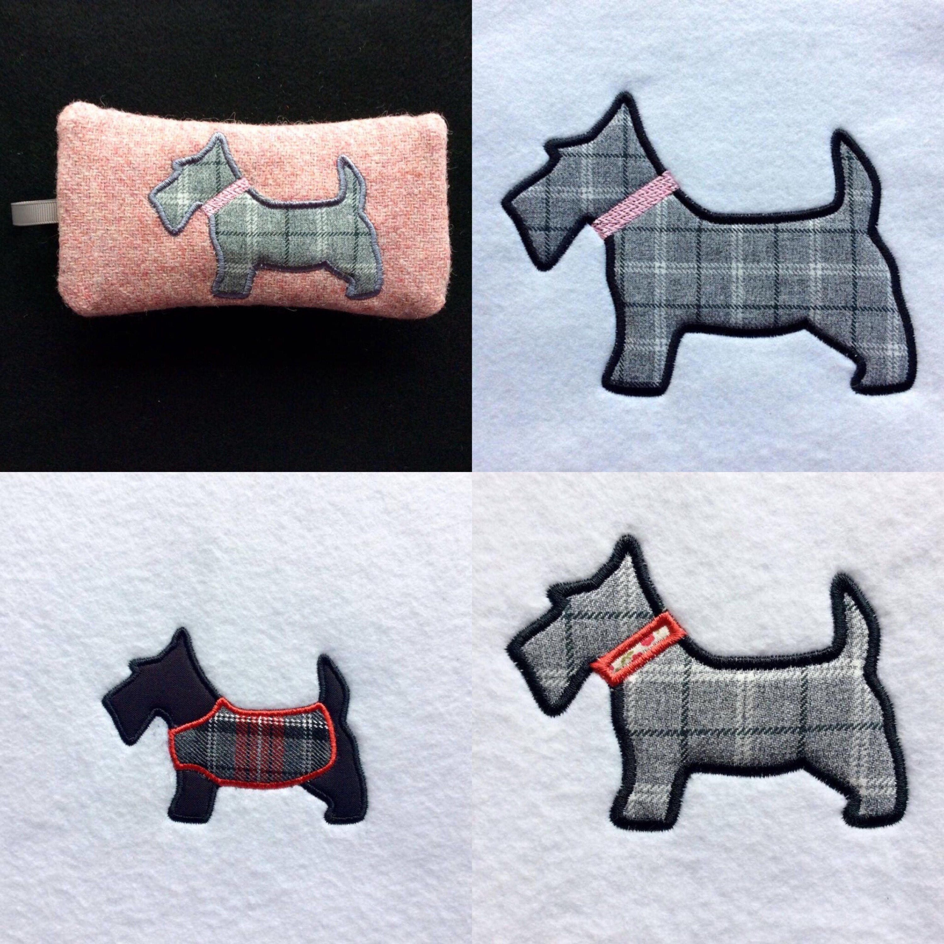 Multi pattern scottie dog applique bundle machine embroidery  etsy
