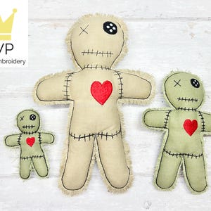 ITH Voodoo Doll Pin Cushion for 4x4, 5x7 and 7x11 Hoops. Machine Embroidery Design. image 6