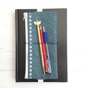 Fully lined ITH Zipper Pencil Case with Elastic. Machine Embroidery Design for 6x10 hoops