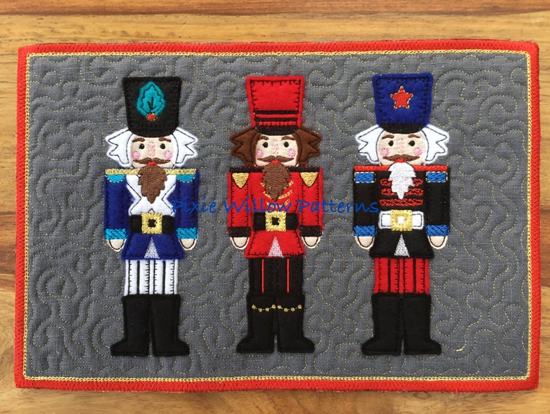 ITH 8x12 Nutcracker Placemats Set of 4. Machine Embroidery Etsy