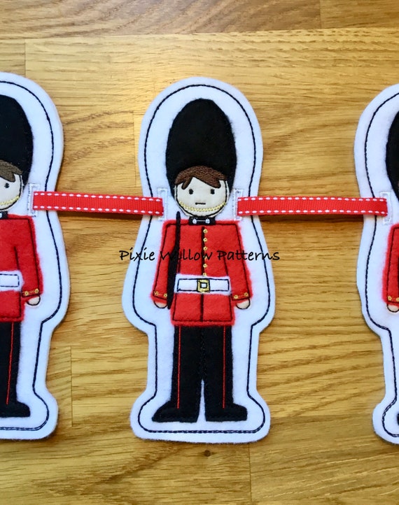 Post box London Taxi Crown ITH British Icon Series Bunting Design Pack1 Machine Embroidery London Guard and Spearhead Bunting.