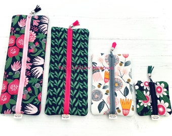 ITH Lined Centre Zipper Bag, machine embroidery pattern. Multiple sizes