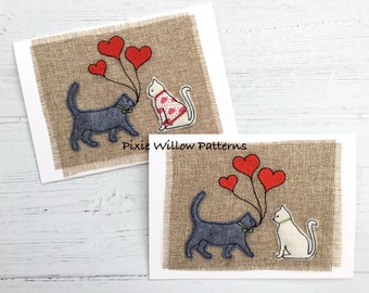ITH Cat Applique: Machine Embroidery Pattern for 5x5 hoops or larger (Digital Download)