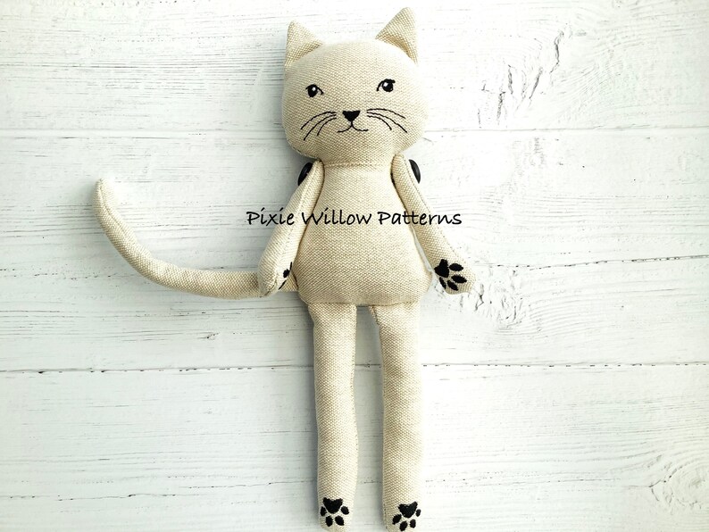 ITH Cat Stuffie. In the hoop Cat. Machine embroidery pattern for 5x7, 6x10, 7x12 and 9x12 hoops. image 9