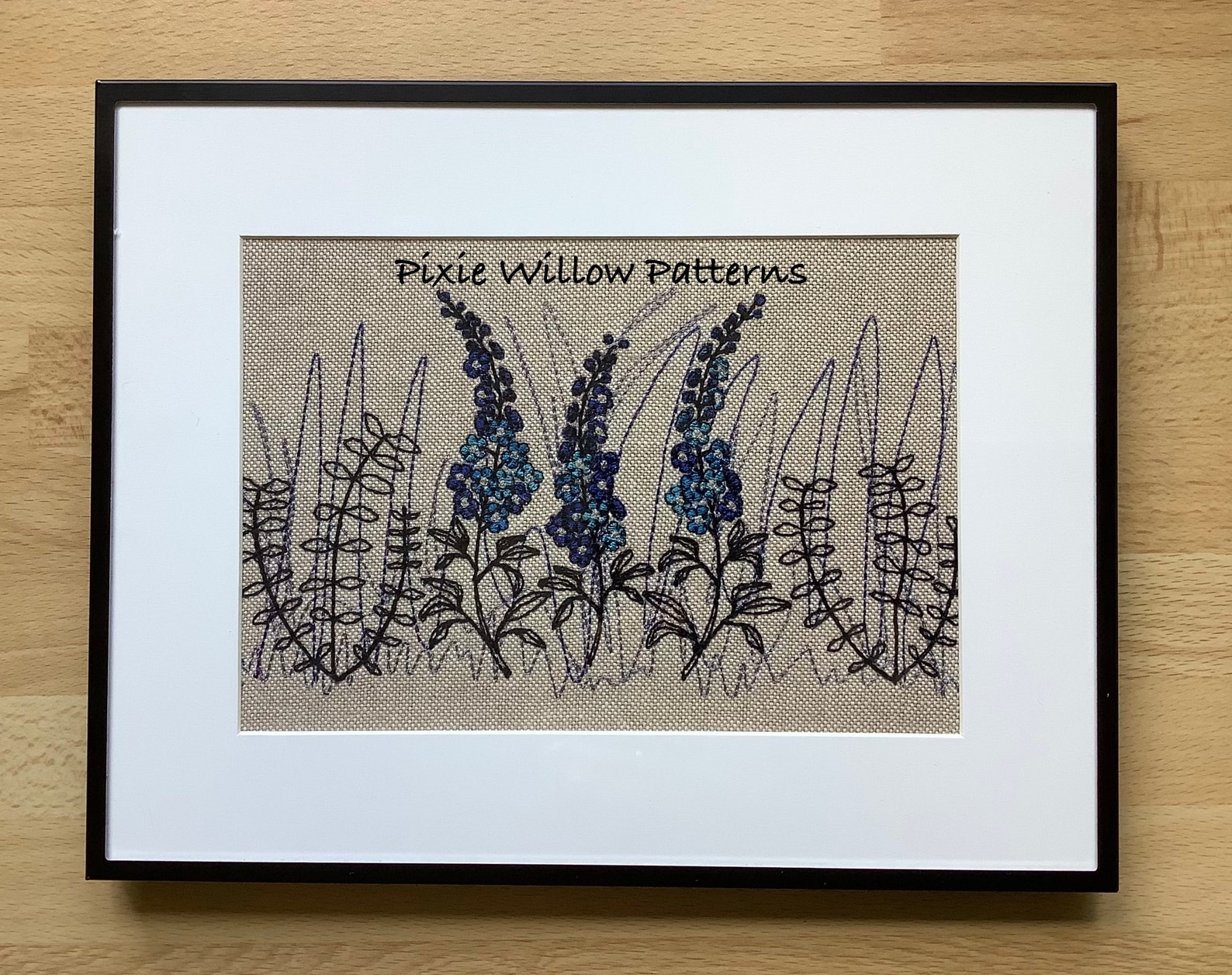 Delphiniums Stickmuster. 5x7 7x11 und 8x12 Hoop Größen. Juli | Etsy