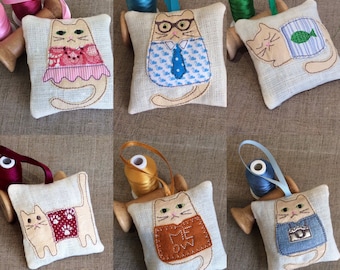 ITH Cat Nip Bags. 6 Different In The Hoop machine embroidery Designs by Pixie Willow Patterns