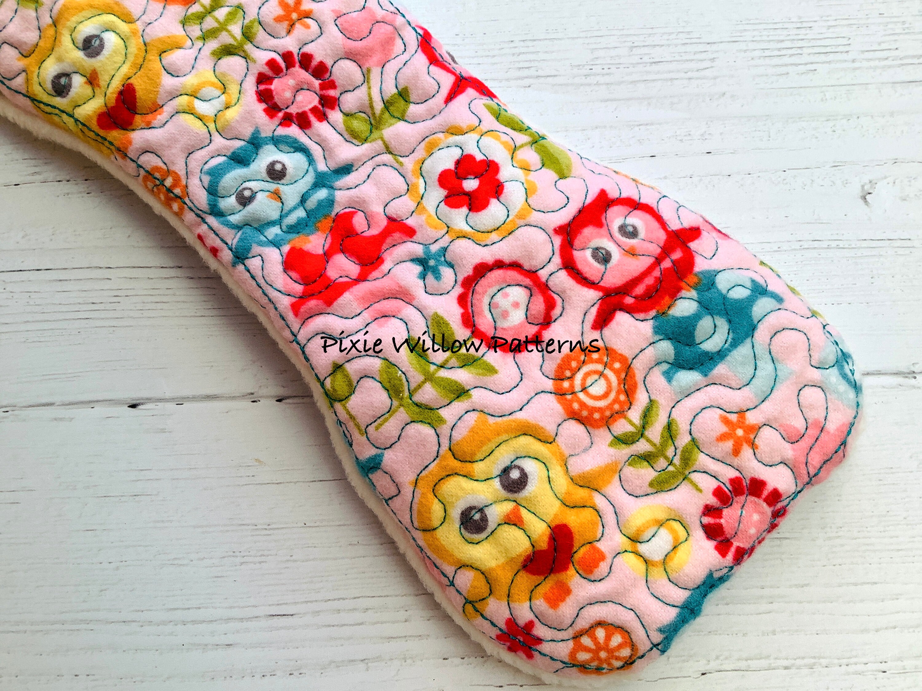 ITH 5x12 Burp Cloth Pattern. Set of 3 Burp Cloths With Heart Etsy