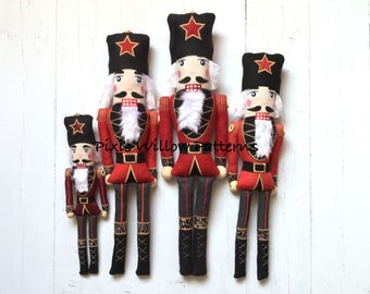 ITH Nutcracker Soldier Doll. Traditional Christmas Nutcracker design. Machine embroidery pattern for 5x7, 6x10, 7x12 and 9x12 hoops.