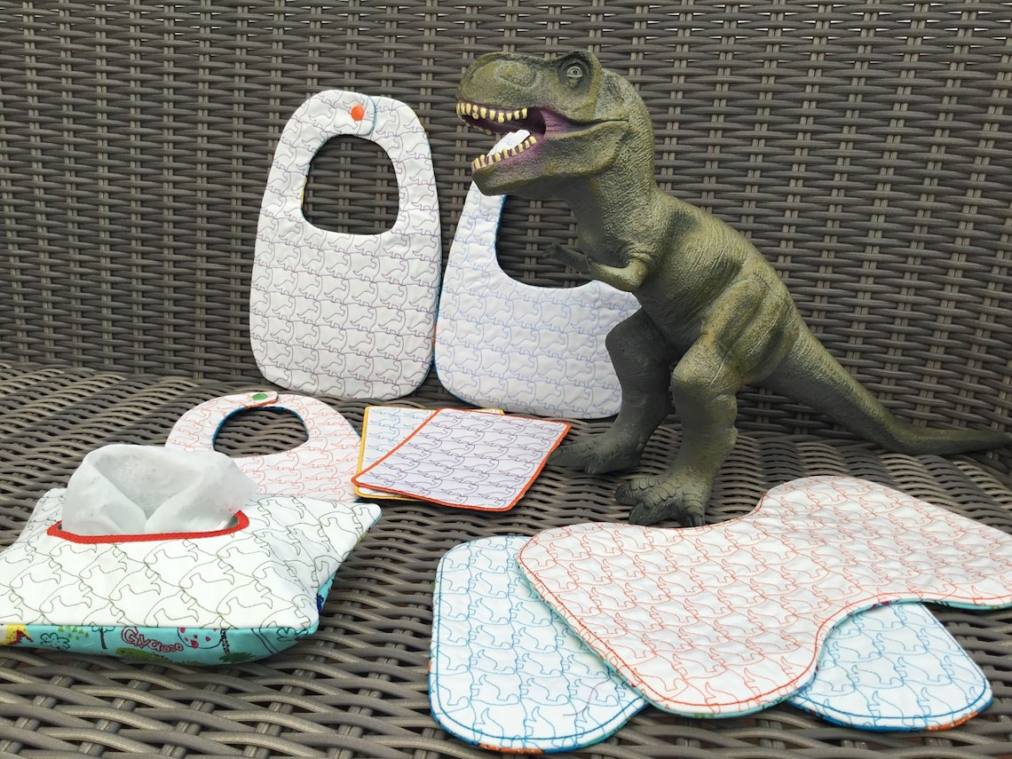 ITH Dinosaur Burp Cloth 7.9 x 11 and 812 In the hoop baby Etsy