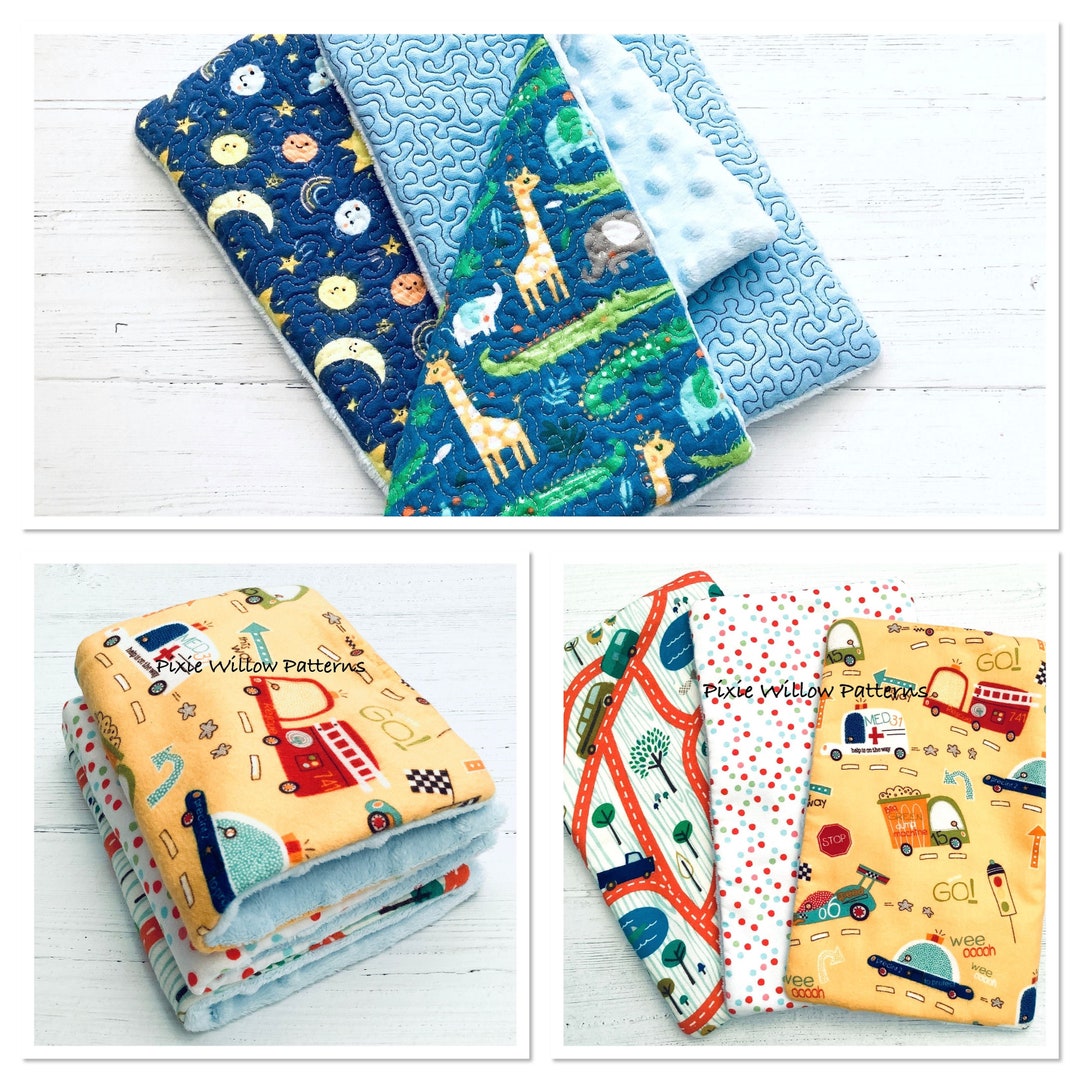 ITH Quilted Burp Cloth Pattern With Stipple Design (multi Size) - Etsy