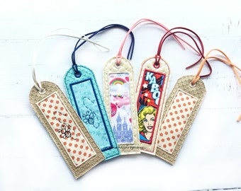 In The Hoop Bookmark. 2 x patterns. Machine Embroidery patterns for 5x7 hoops.