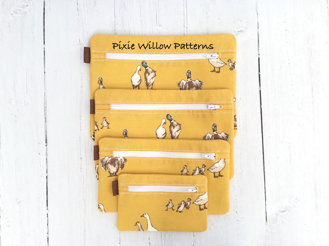 ITH Zipper Bag With Tab Tops in 4 Sizes. Machine Embroidery Etsy UK