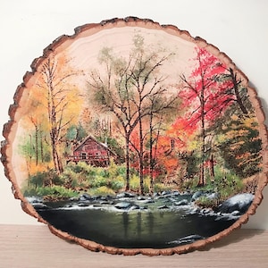 Handburned Custom Pyrography Woodburning Piece on Wood (COLOR) w/ Paint