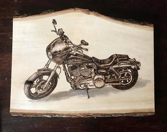 Handburned Custom Pyrography (Woodburning) Art Piece on Wood