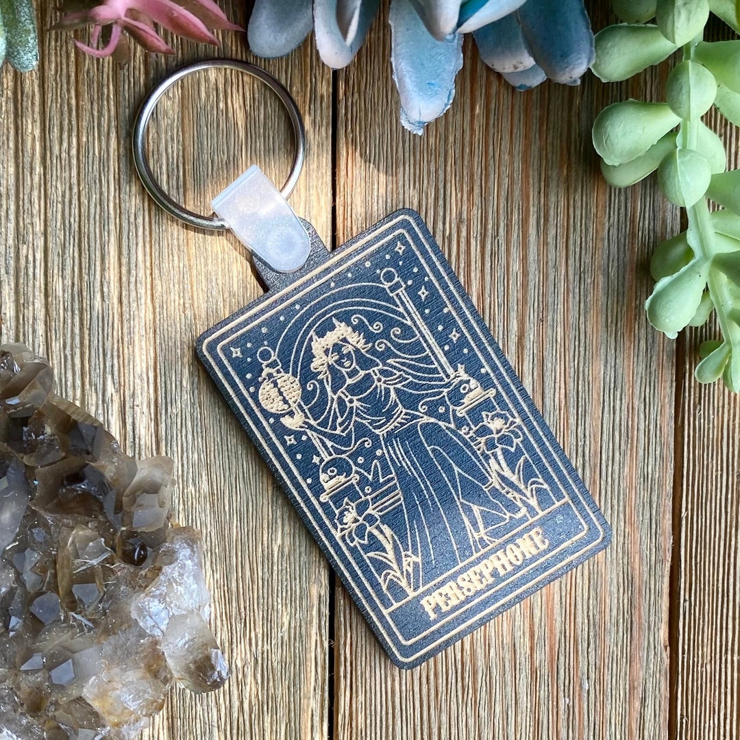 Persephone Deity Keychain Etsy