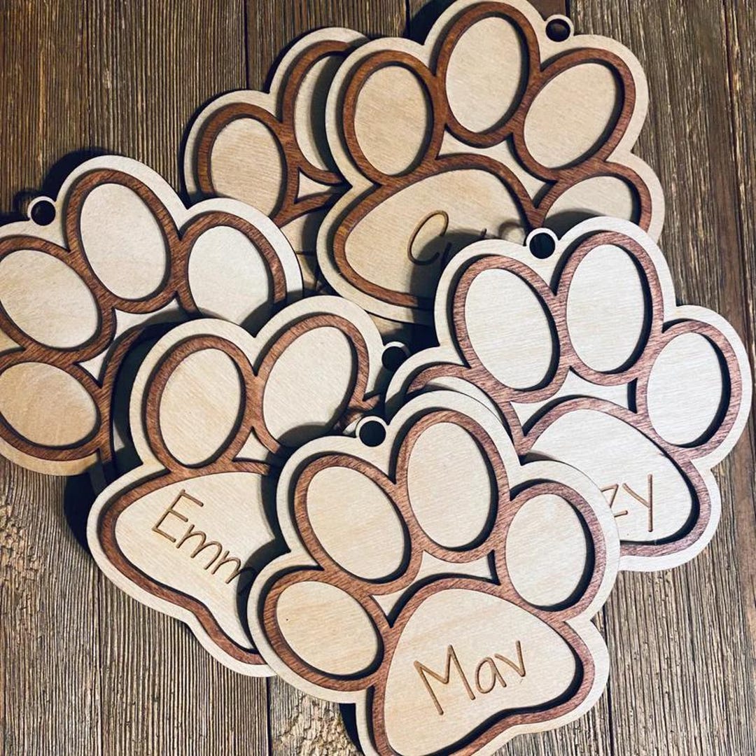 Personalized Paw Print Ornament | Cat Print Ornament | Dog Print ...