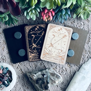 Sagittarius Zodiac Magnet | Tarot Themed Zodiac Magnet | November 22 - December 21 | Astrology Magnet