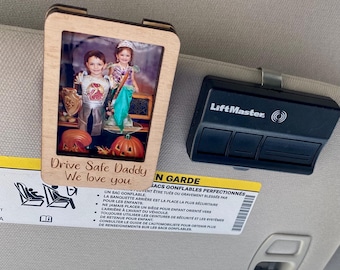 Personalized Picture Frame | Custom Photo Car Visor Clip | Car Accessory | Sun Visor Picture | Drive Safe Gift