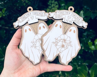 Together Forever Ornament | Spooky Ornament | Couple Ornament | Personalized Anniversary Ornament with Ghosts