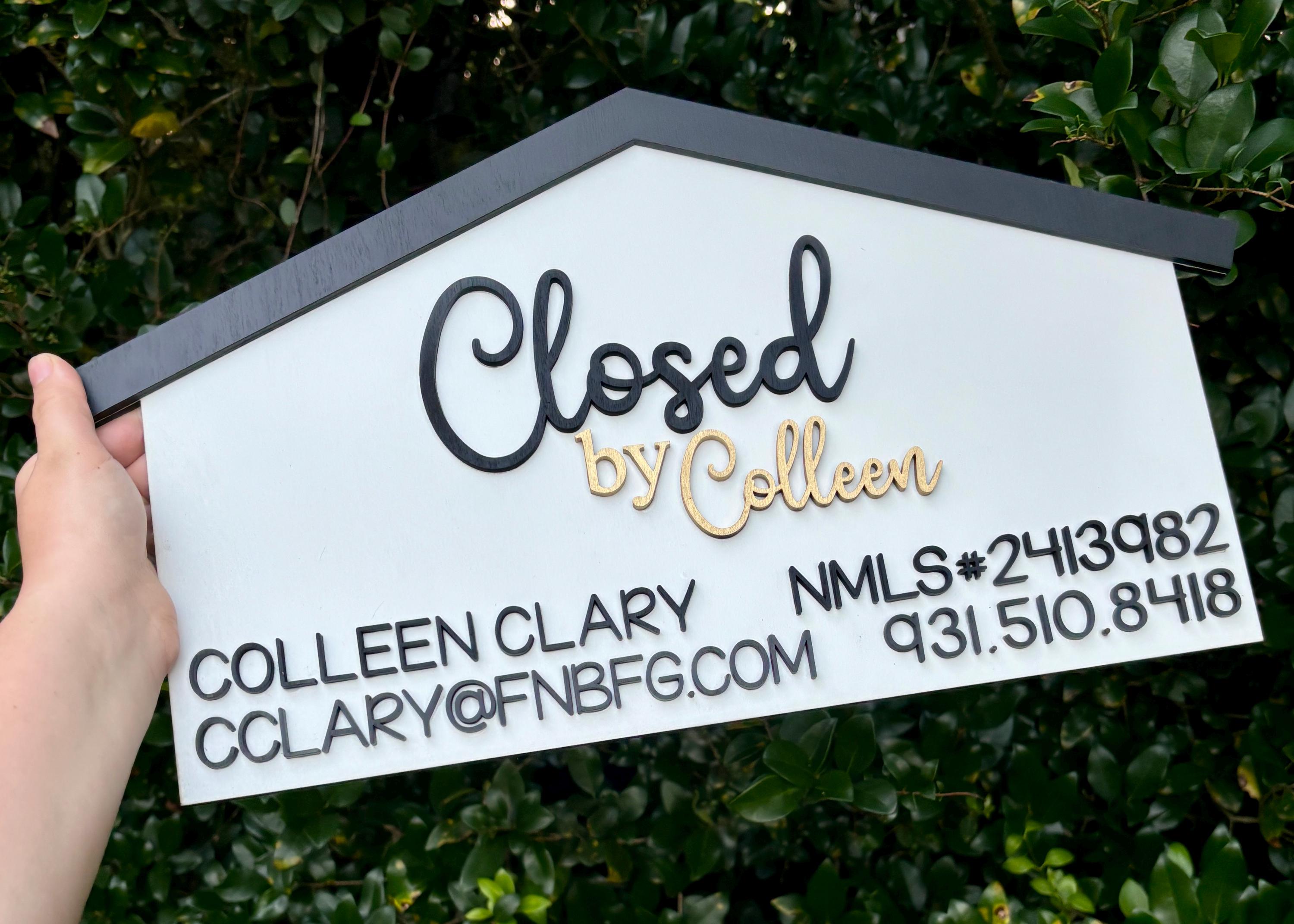 Realtor Closing Signs Closed by Realtor Sign | Personalized Realtor Sign | Sold by Sign ...