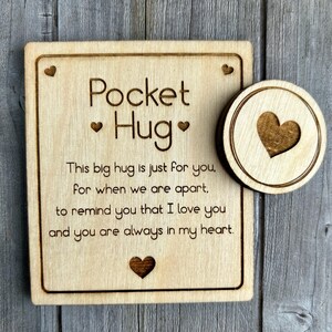 Personalized Pocket Hug | Wooden Pocket Hug | Gift for Friends | Gift ...