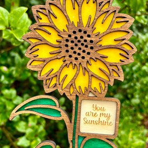 You Are My Sunshine Flower | Custom Sunflower | Personalized Sunflower Gift| Gift for Loved One | Positivity Gift | Anniversary Gift