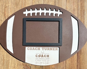 Custom Football Coach Photo Frame | Personalized Football Wall Hanging | Football Team Gift | Football Picture Frame