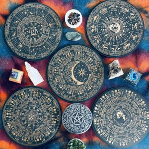 Lunar Calendar 2025 Functional Moon Phase Altar Calendar | Wheel of the Year | 5 Different Designs |