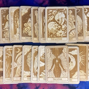 Mystic Wooden Major Arcana Tarot - Witchy Birch Major Arcana Single Card Or Set
