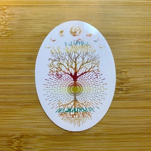 As Above So Below Tree of Life Moon Phase Sticker / Magnet