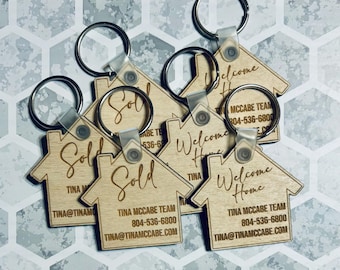 Bulk Realtor Keychain | Welcome Home Keychain | Keychain Closing Gifts | Realtor Giveaway Gift | Realtor Marketing | Realtor Promo Products