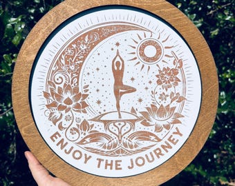Enjoy the Journey Sign Meditation Wall Art