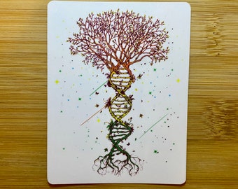 DNA Tree  Sticker / Magnet