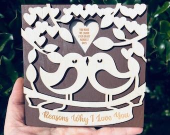 8 Reasons Why I Love You Turning Wheel | Custom Valentine's Gift | Anniversary Gift | Gift for Him | Gift For Her