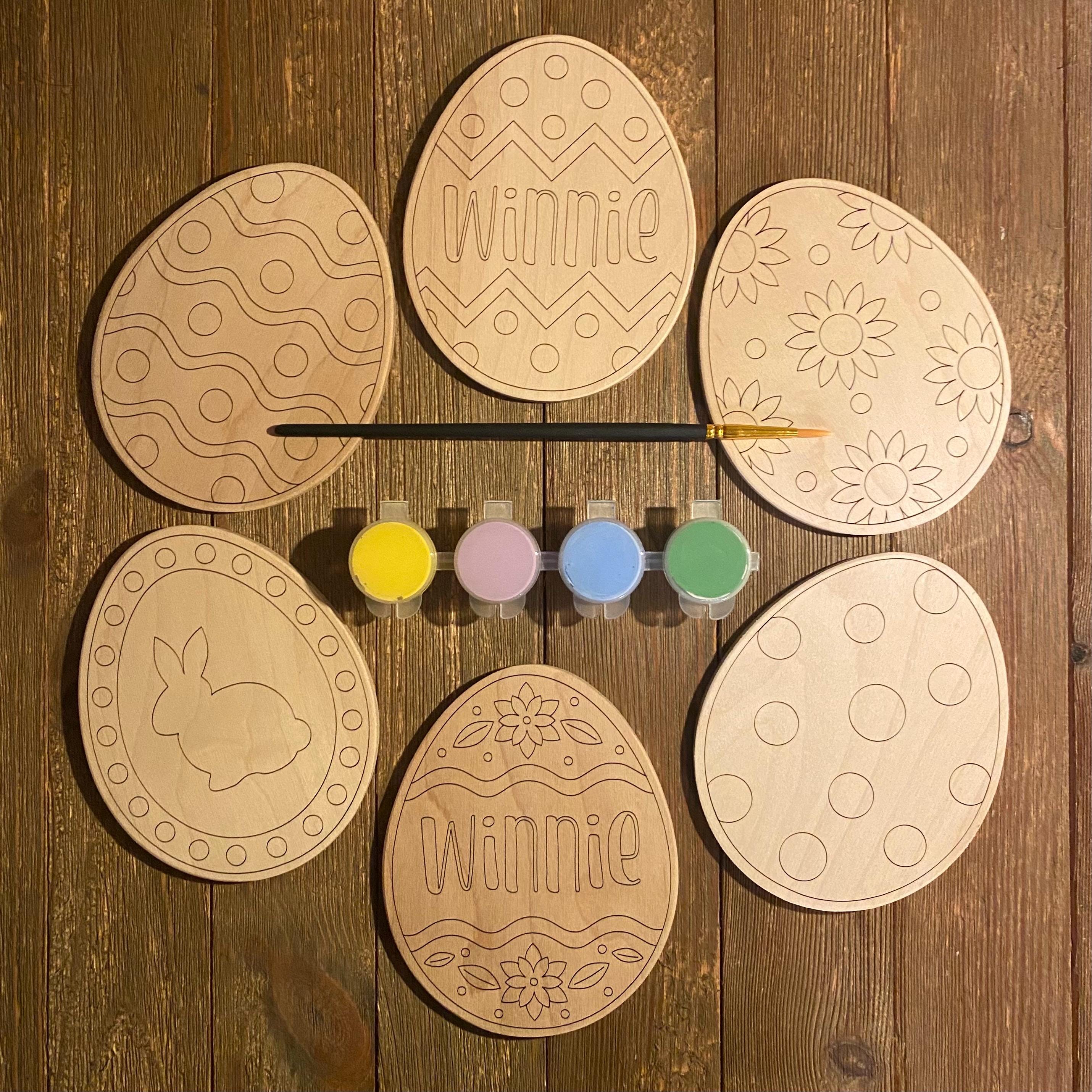 Set of Six Easter Egg Paint Kit | DIY Craft Kit Easter Bunny | Easter Paint Kit | Personalized Easter Gift