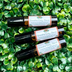 Breathe Easy Blend Essential Oil Roll On | Blend Roller Ball | All Natural Oils | Aromatherapy |