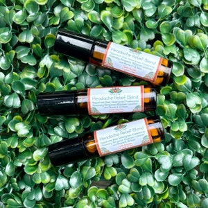 Headache Relief Blend Essential Oil Roll On | Blend Roller Ball | All Natural Oils | Aromatherapy |