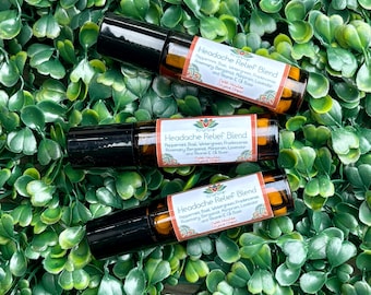 Headache Relief Blend Essential Oil Roll On | Blend Roller Ball | All Natural Oils | Aromatherapy |