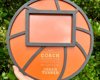 Custom Basketball Coach Photo Frame | Personalized Sports Wall Hanging ...