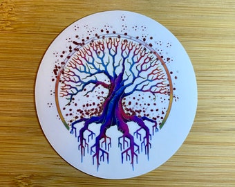 As Above So Below Tree of Life Moon Phase Sticker / Magnet
