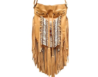 Boho Fringe Purse, Western Purse, Leather Fringe Crossbody Bags