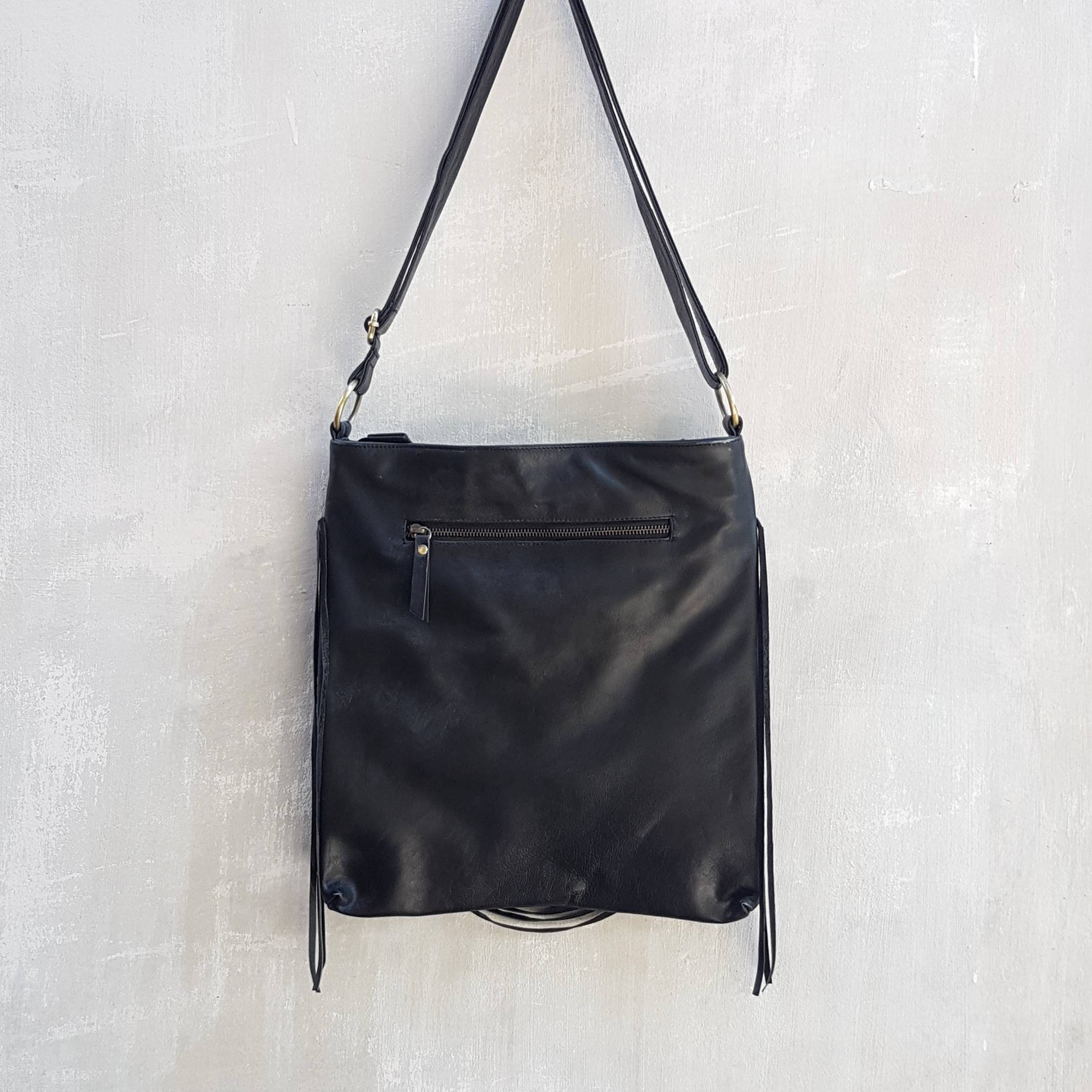 Hobo Black Leather Crossbody Bags for Women - Etsy