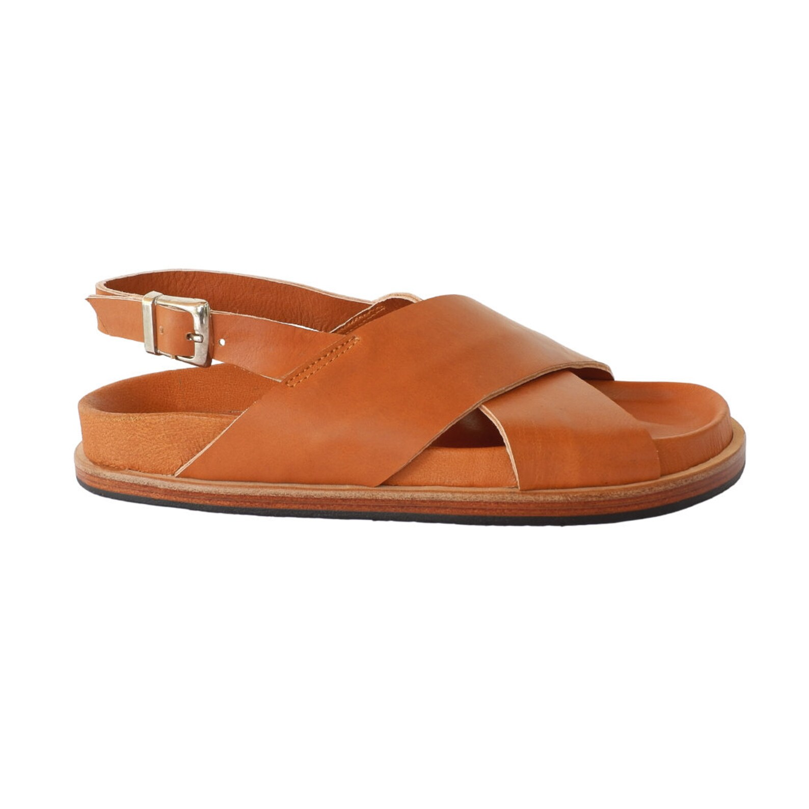 leather cross slides