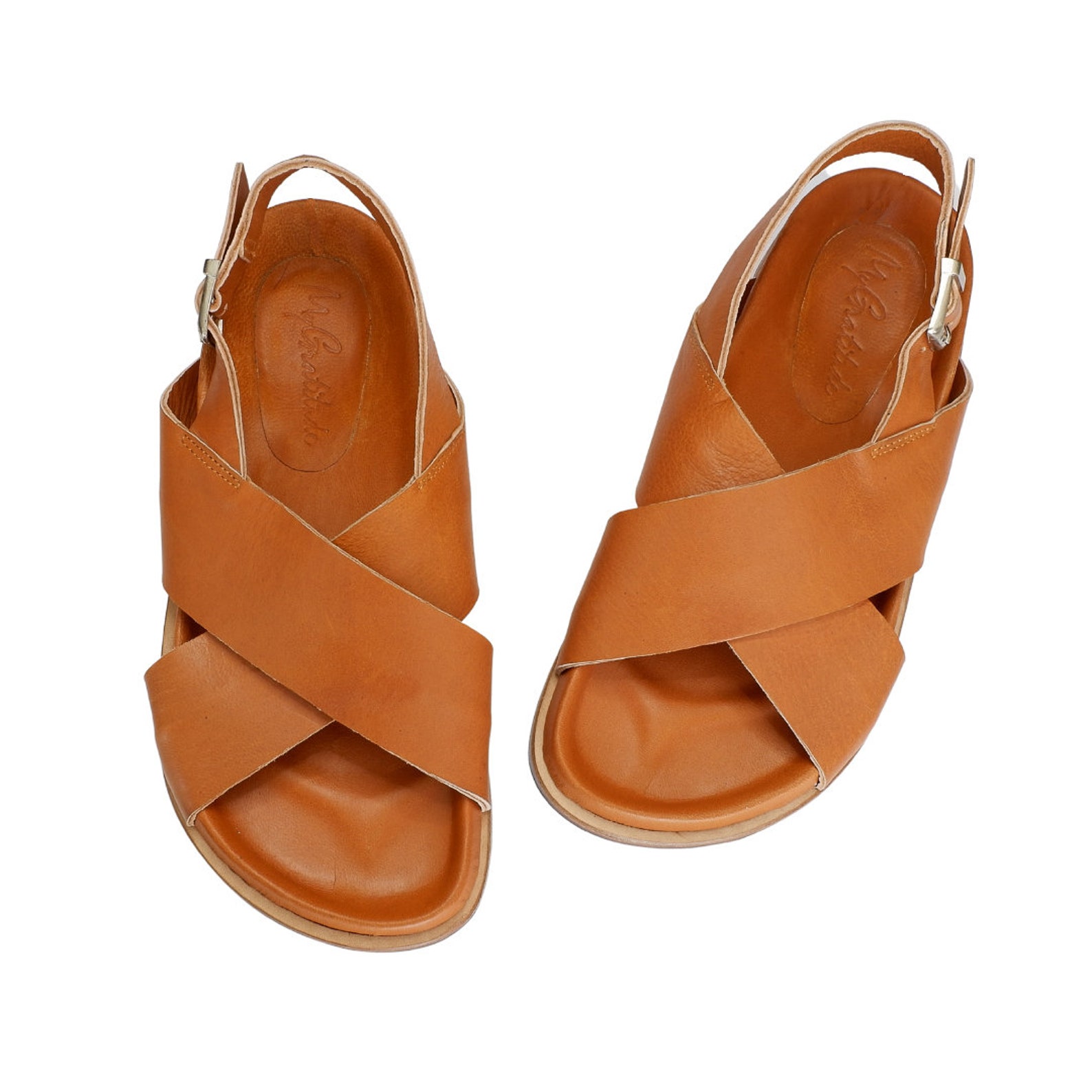 leather cross slides