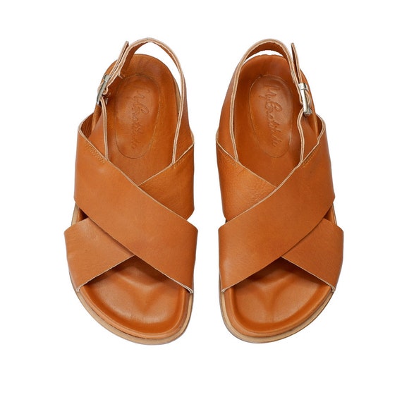 leather cross slides
