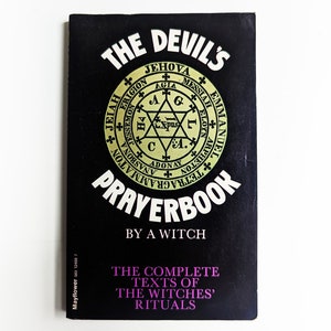 A Witch - The Devil&#39;s Prayerbook - horror occult vintage paperback book - 1975