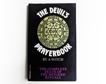 A Witch - The Devil's Prayerbook - horror occult vintage paperback book - 1975