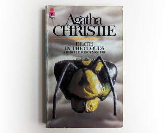Agatha Christie - Döden i molnen - Pan Hercule Poirot vintage pocketbok - 1984