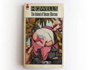 HG Wells - L'île du Dr Moreau - Livre de poche vintage Pan science-fiction - 1975